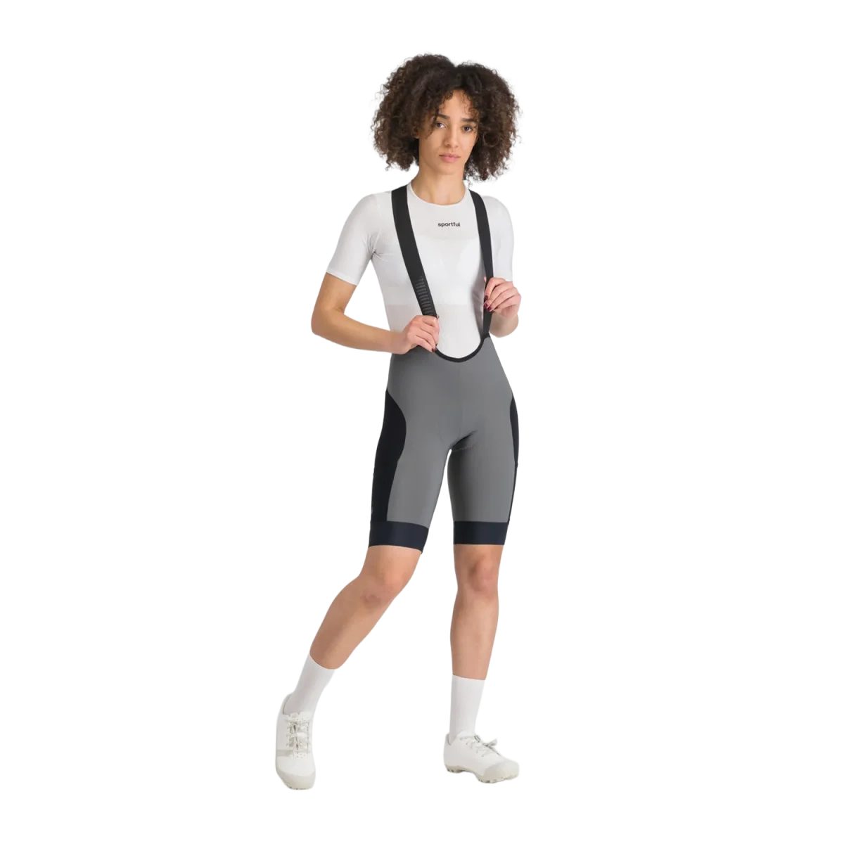 Calção Curto com Bretelas SPORTFUL SUPERGIARA 2 Mulher Cinzento/Preto