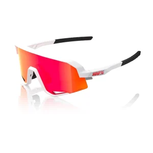Óculos 100% SLENDALE Soft Branco Hiper Mirror Vermelho