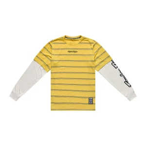Camisola TROY LEE DESIGNS SKYLINE FAKIE RIDE Mangas Compridas Amarela