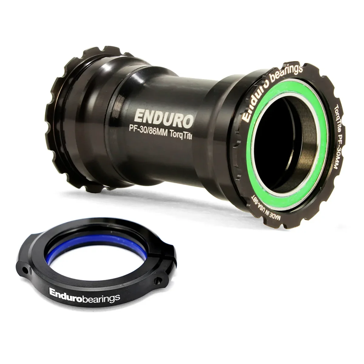 Movimento Central ENDURO BEARINGS TORQTITE BB386 Eixo 30mm Aço Inoxidável Preto