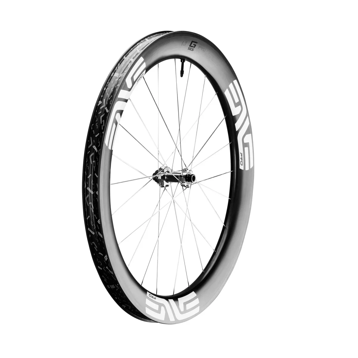Roda Dianteira ENVE G SES 6.7 PRO Tubeless Ready (Center Lock) Preto/Branco