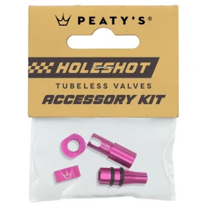 Kit de Tampas e Porcas de Válvulas PEATY'S HOLESHOT FAST FLOW Rosa