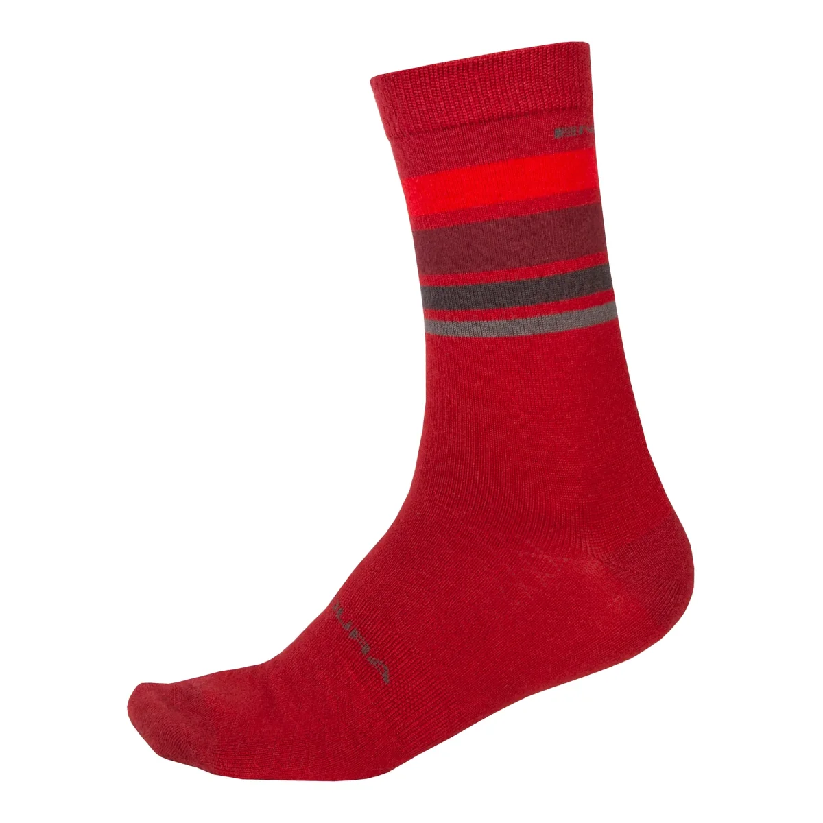Meias ENDURA BAABAA MERINO STRIPE Vermelho - Image 2