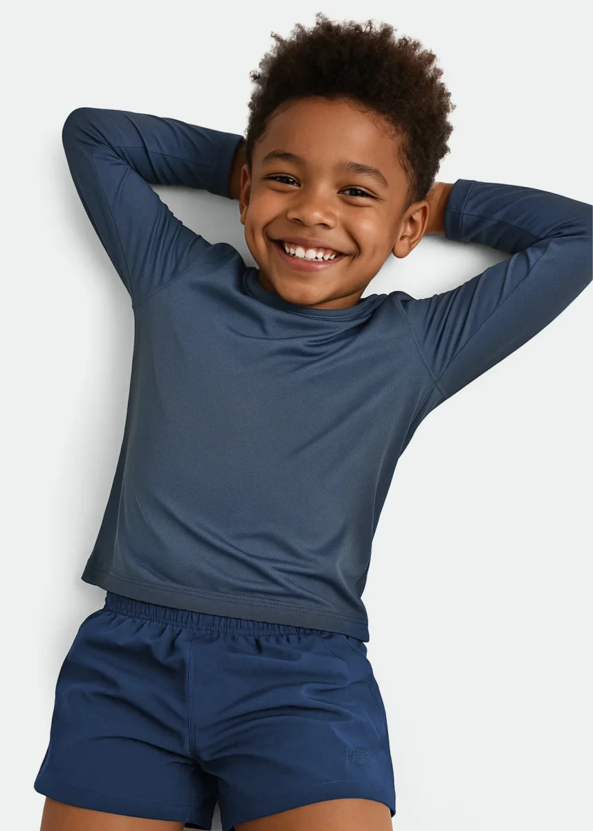 T-Shirt Infantil Unissex Manga Longa Uv Mesh