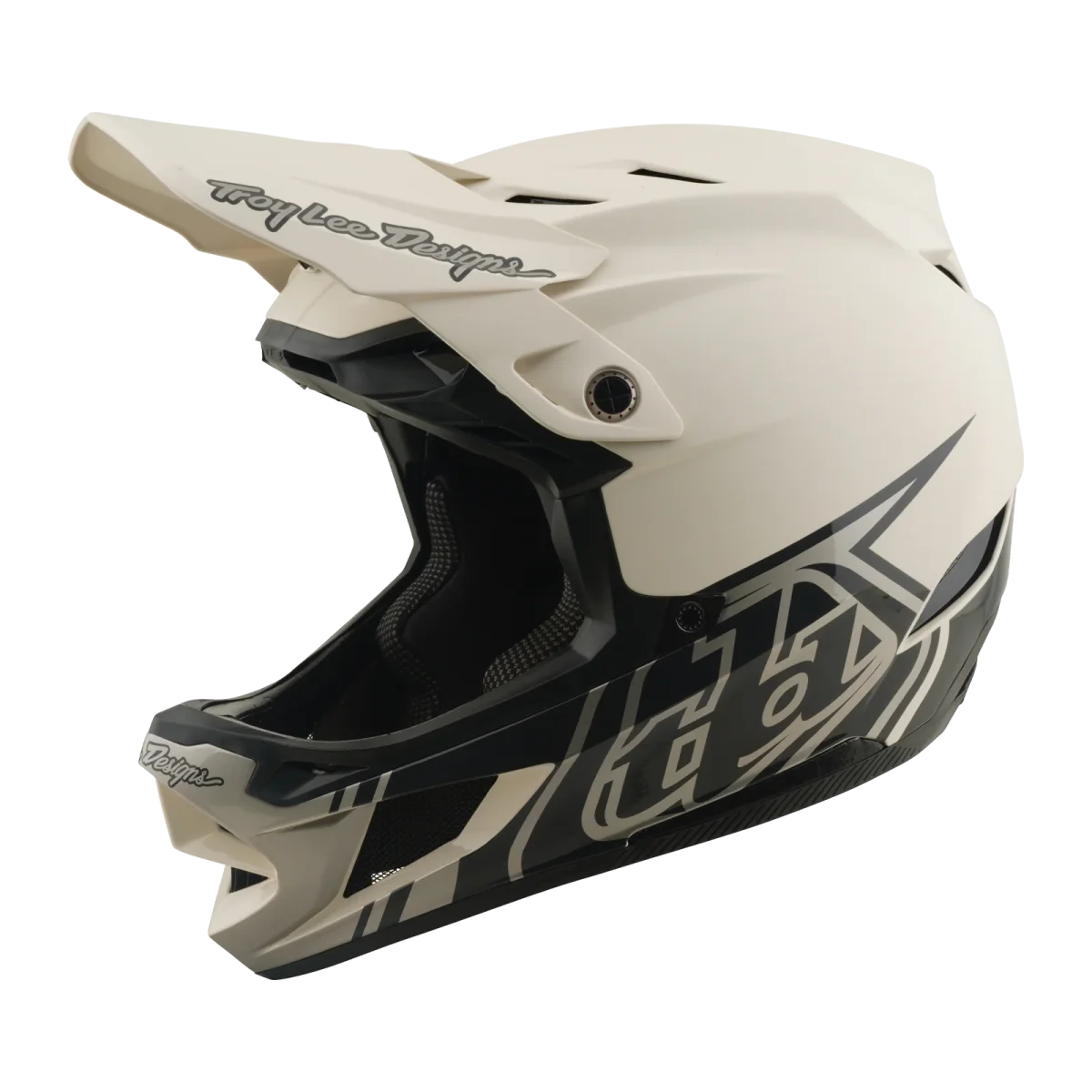 Capacete MTB TROY LEE DESIGNS D4 COMPOSITE MIPS STEALTH PUMICE Branco