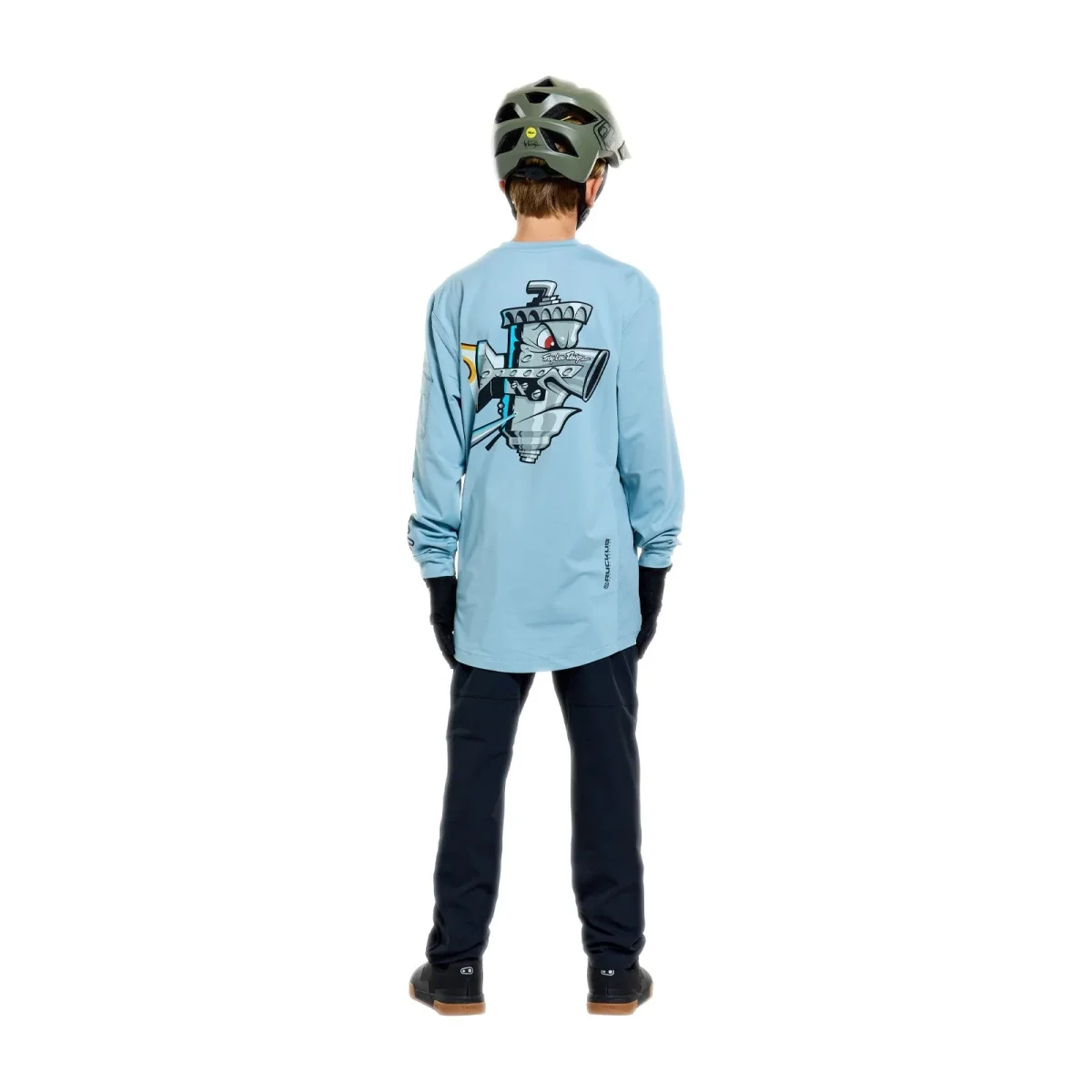 Maillot TROY LEE DESIGNS RUCKUS RIDE CARBS Junior Mangas Compridas Azul - Image 6