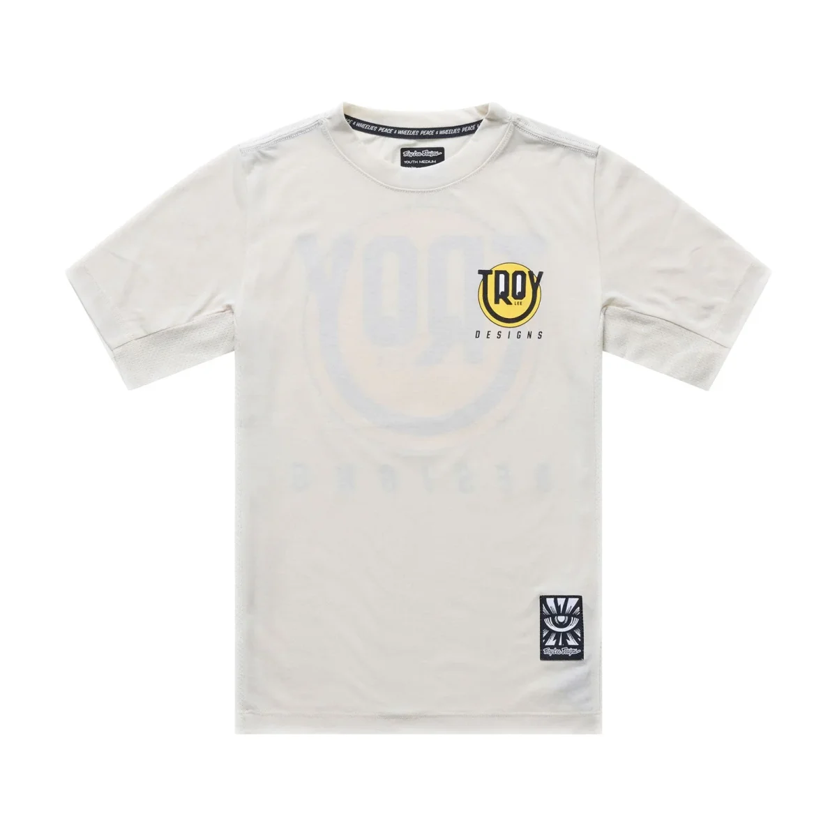 Maillot TROY LEE DESIGNS SKYLINE RIDE HAPPY Junior Mangas Curtas Pumice