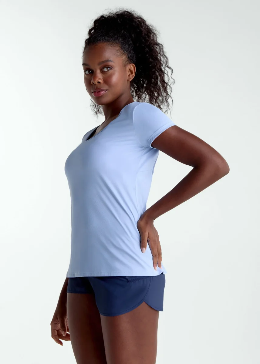 T-shirt Mulher Manga Curta Thermodry Gota