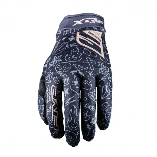 Luvas FIVE XR-LITE Tatoo Preto/Dourado - Image 2