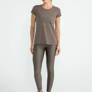 Calça Legging Mulher Básica Brilho
