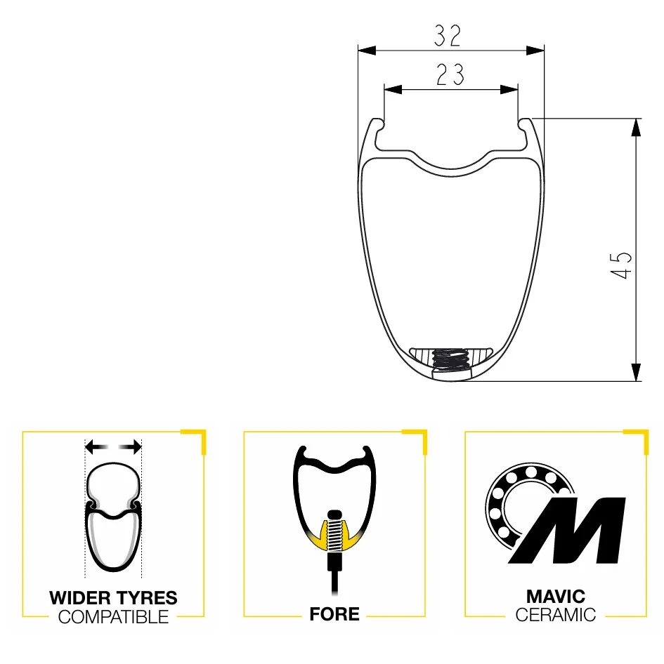 Roda Traseira MAVIC COSMIC SLR 45 Tubeless Ready (Center Lock) Preta 2026 - Image 5