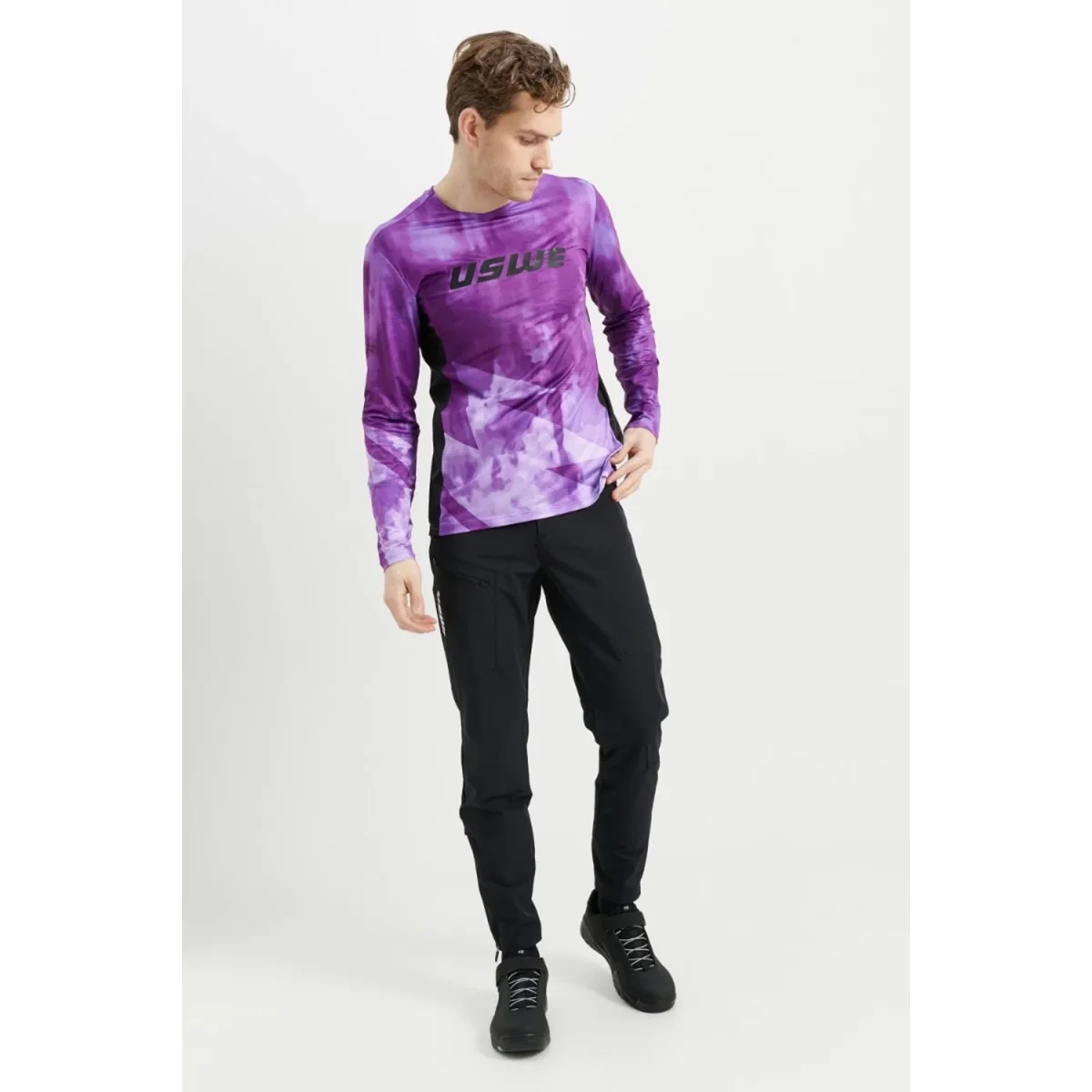 Maillot USWE LUFTIG MTB Mangas Compridas Violeta - Image 5